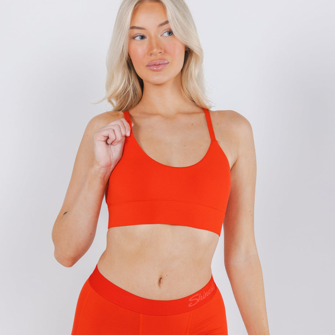 The Maraschino | Flame Scarlet Red Boob Hammock™ Scoop Bralette