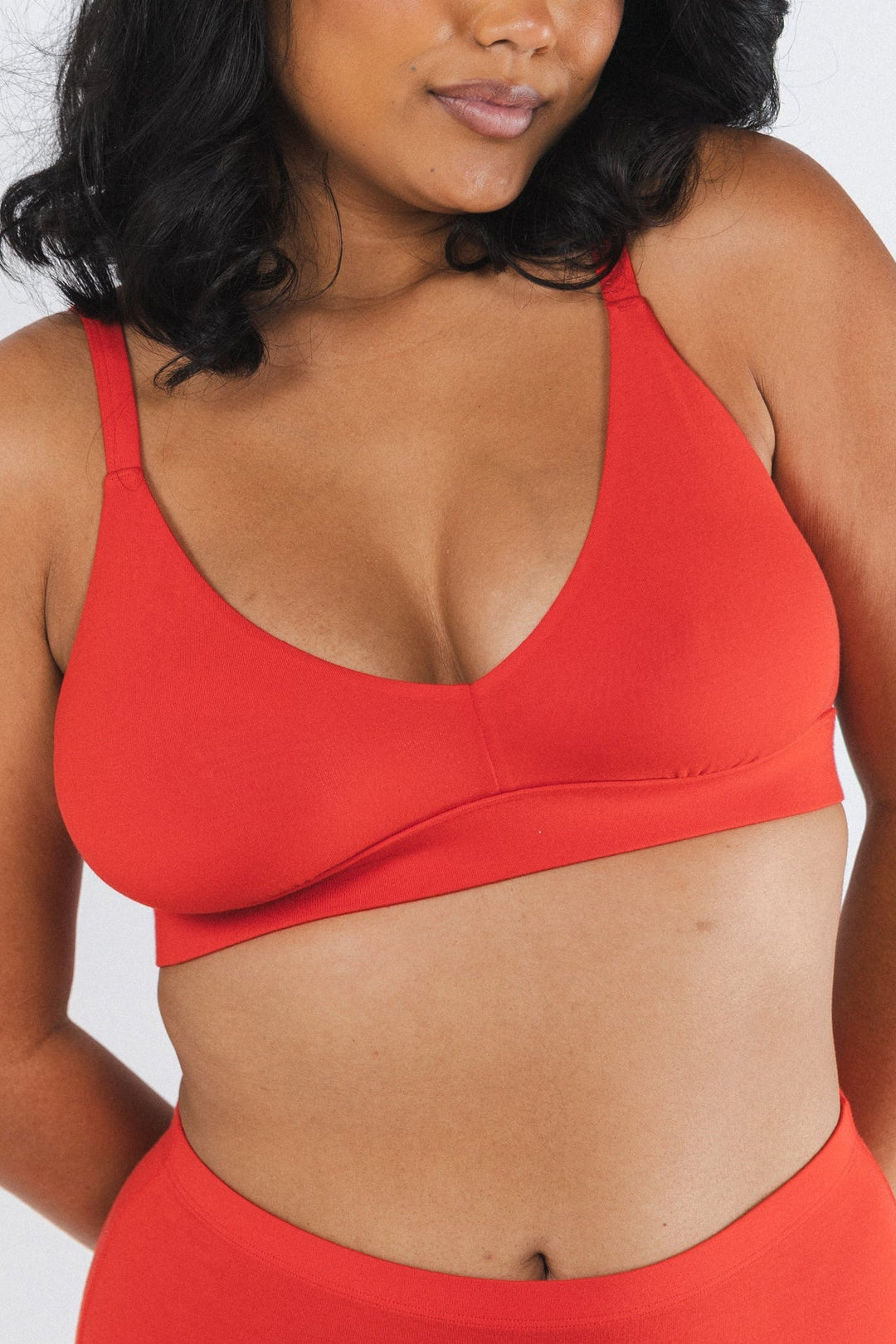 The Maraschino | Flame Scarlet Red Boob Hammock™ Plunge Bralette