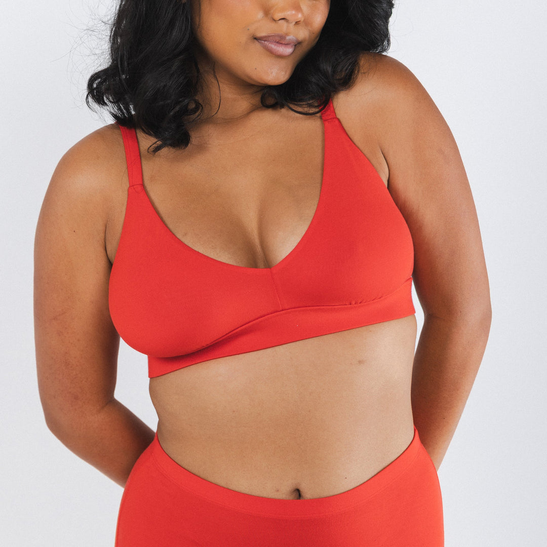 The Maraschino | Flame Scarlet Red Boob Hammock™ Busty Bralette