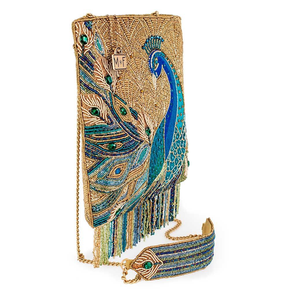 Peacock Feathers Crossbody Handbag by Mary Frances image 3