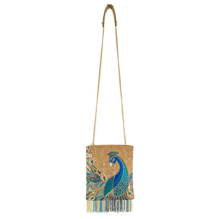 Peacock Feathers Crossbody Handbag by Mary Frances image 6