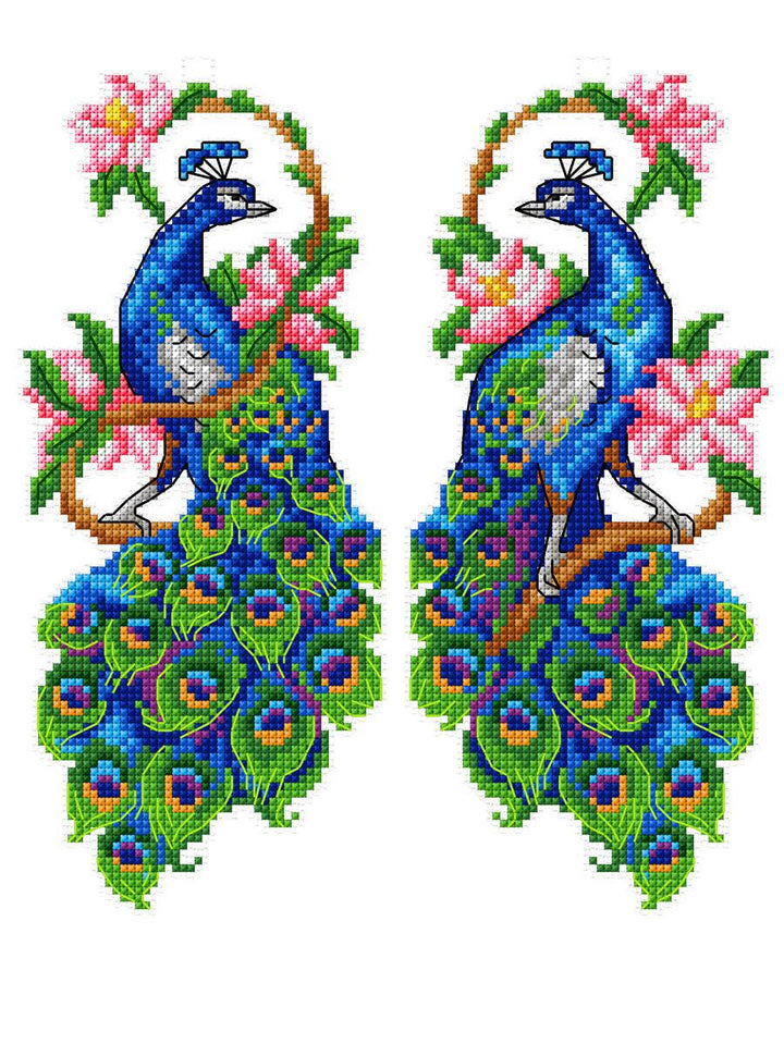 Peacocks 143CS Counted Cross-Stitch Kit