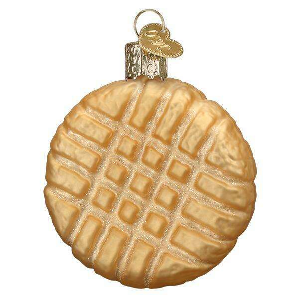 Old World Christmas Peanut Butter Cookie Blown Glass Ornament