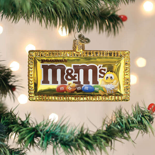 Old World Christmas Peanut M&amp;M'S Blown Glass Ornament