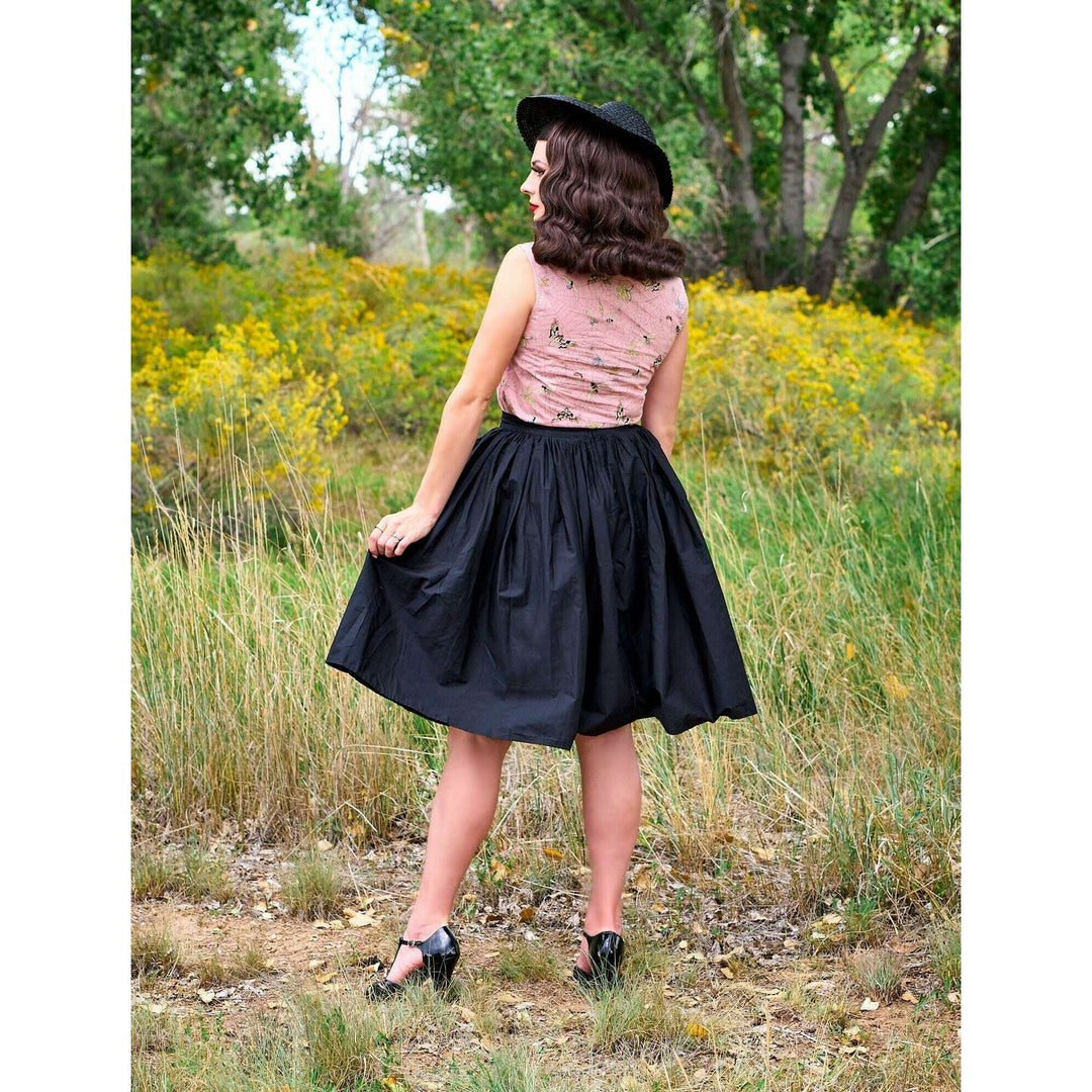 Peggy Swing Skirt in Black