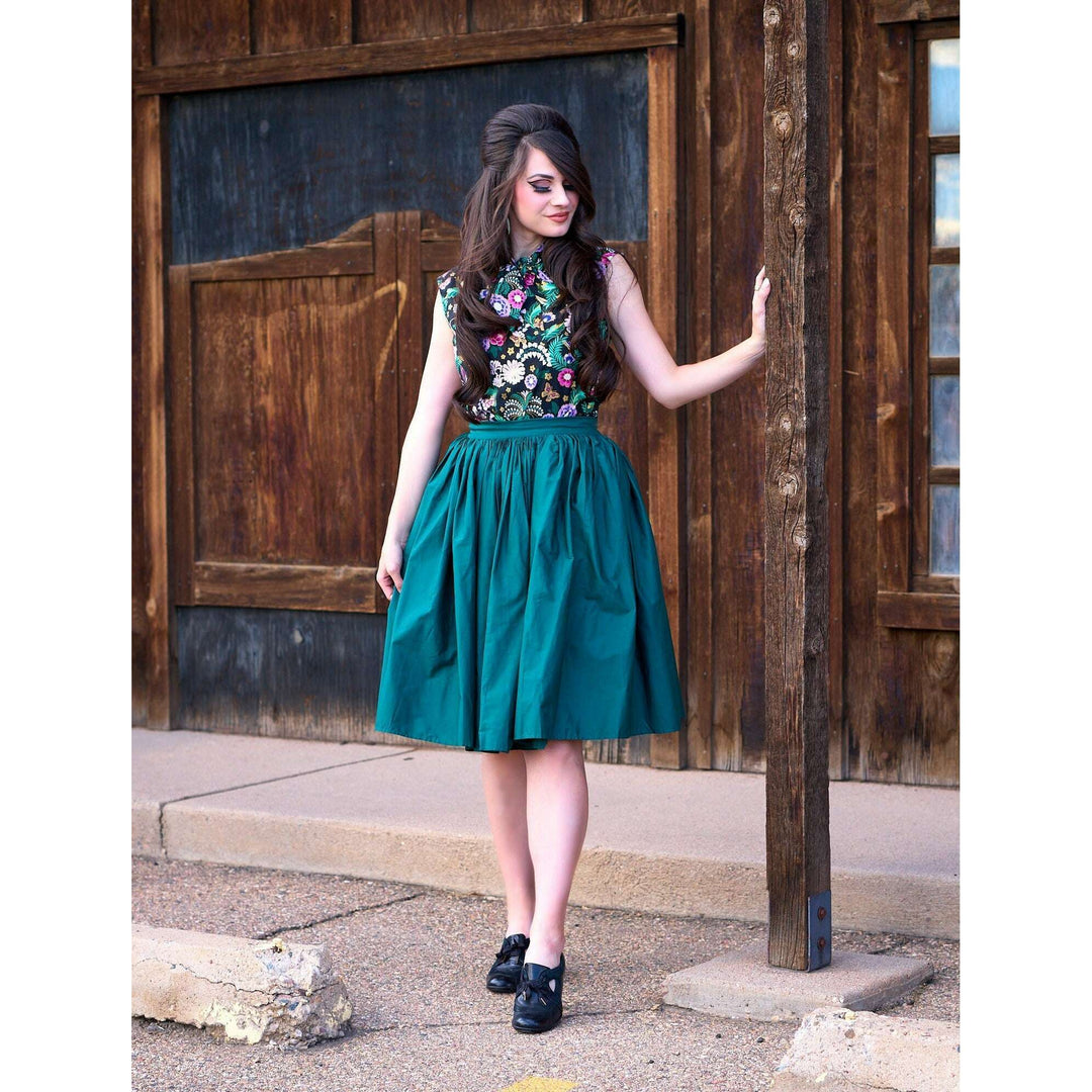 Peggy Swing Skirt in Green