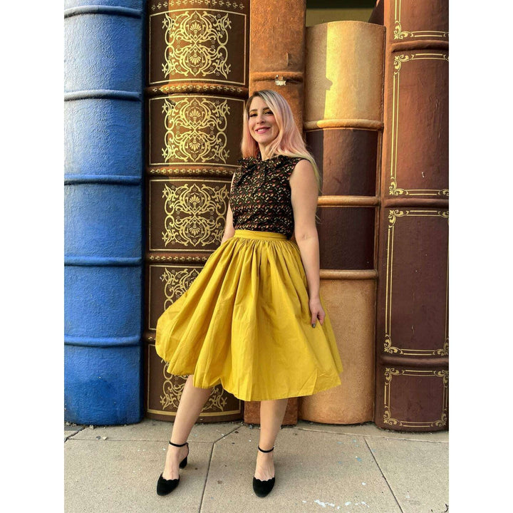 Peggy Swing Skirt in Mustard