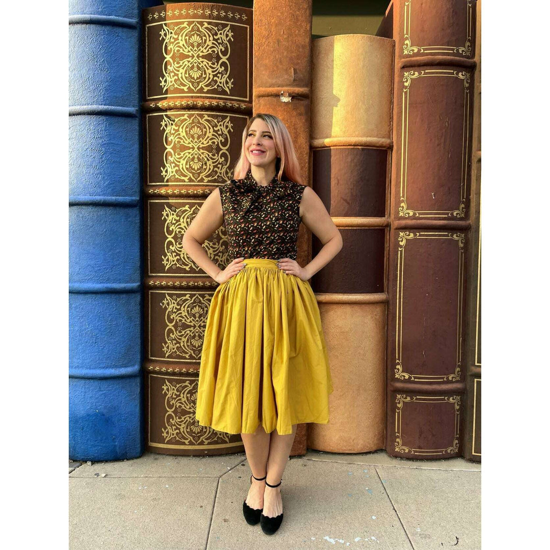 Peggy Swing Skirt in Mustard