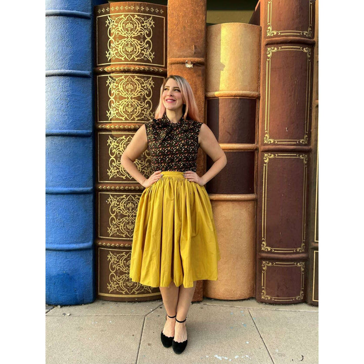 Peggy Swing Skirt in Mustard