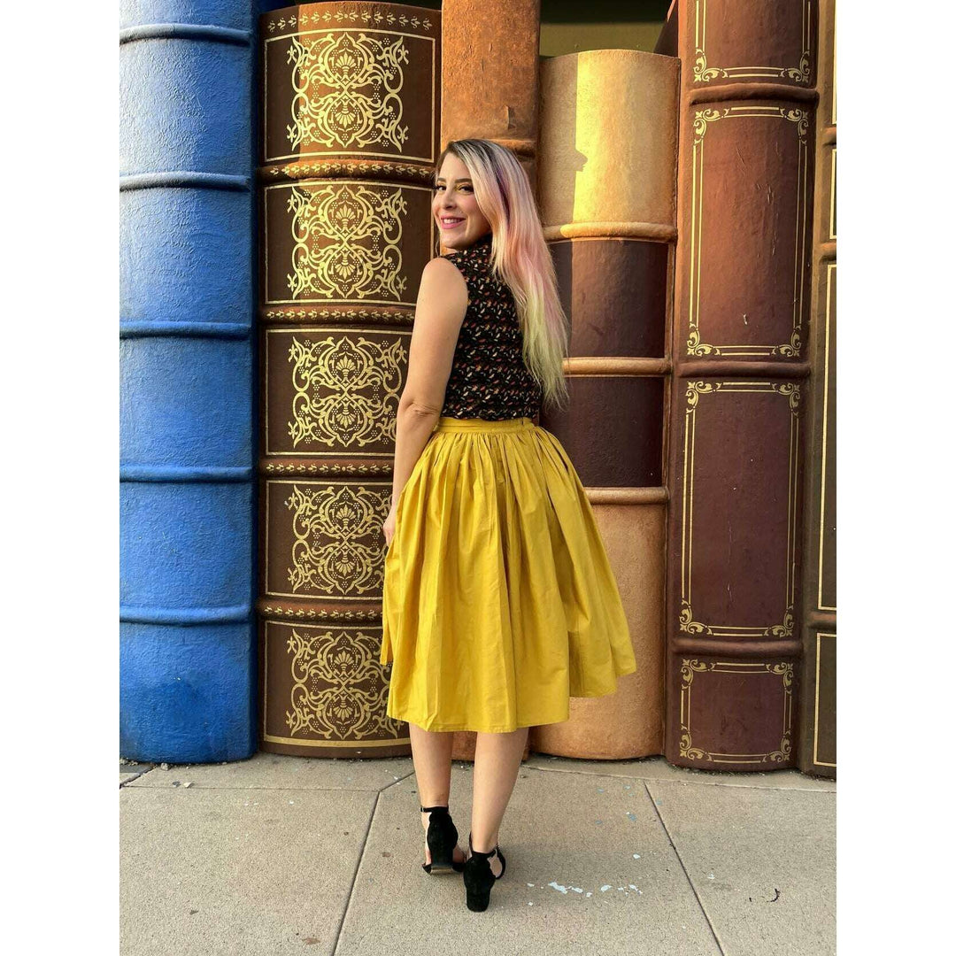 Peggy Swing Skirt in Mustard