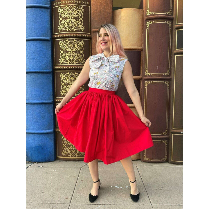 Peggy Swing Skirt in Red