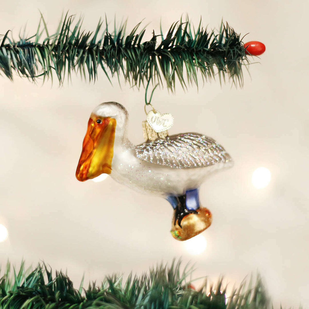 Old World Christmas Pelican Blown Glass Ornament
