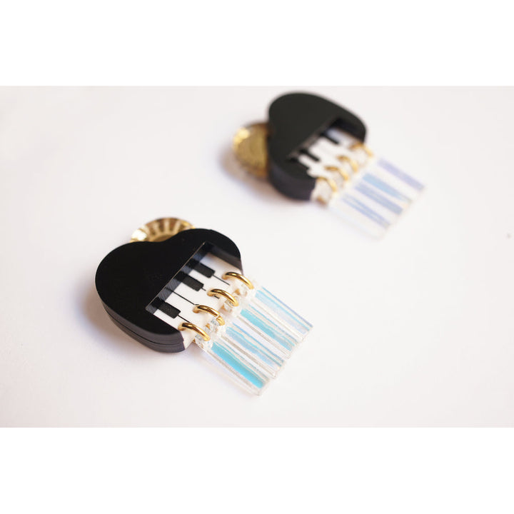Piano cloud with sun earrings by Laliblue 1