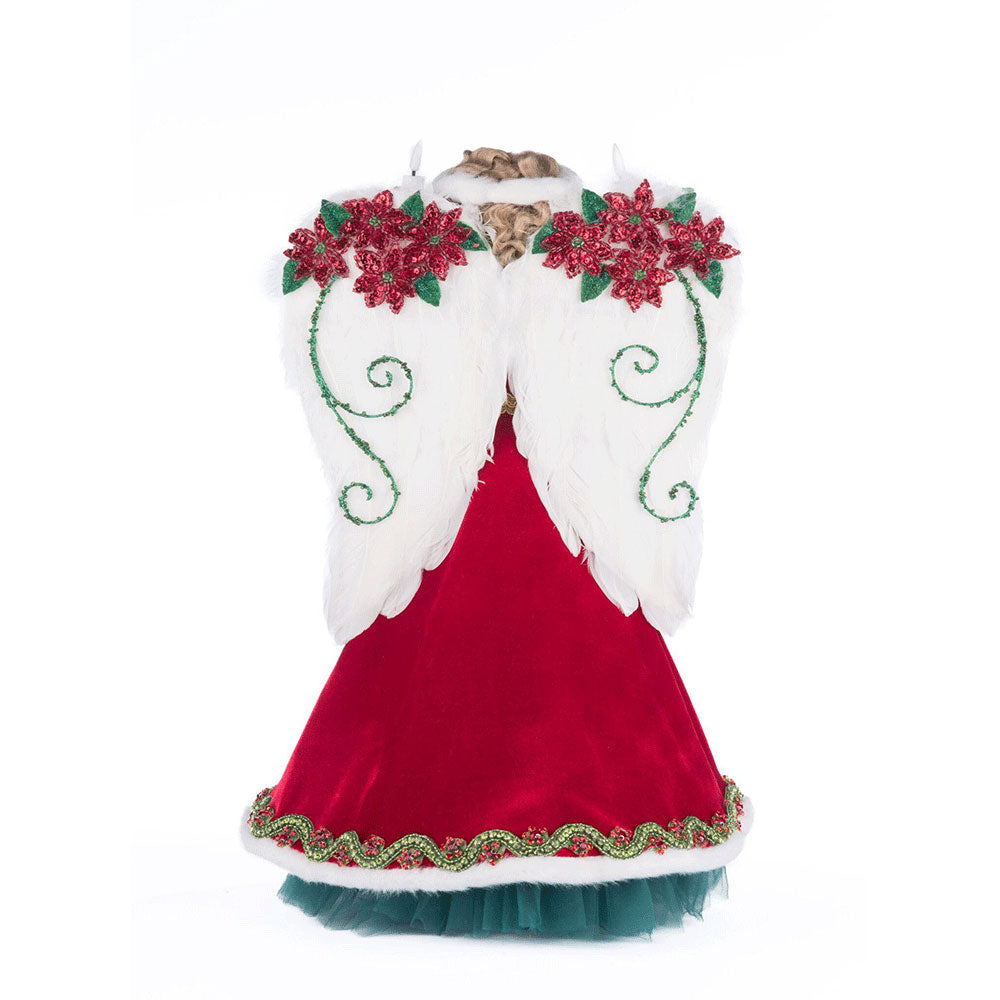 Penelope Poinsettia Angel Tree Topper by Katherine's Collection image 3