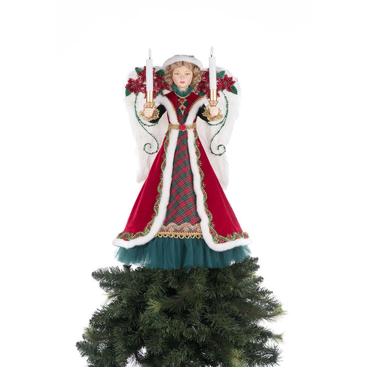 Penelope Poinsettia Angel Tree Topper by Katherine's Collection image 5