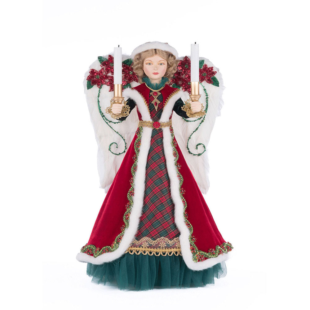 Penelope Poinsettia Angel Tree Topper by Katherine's Collection image