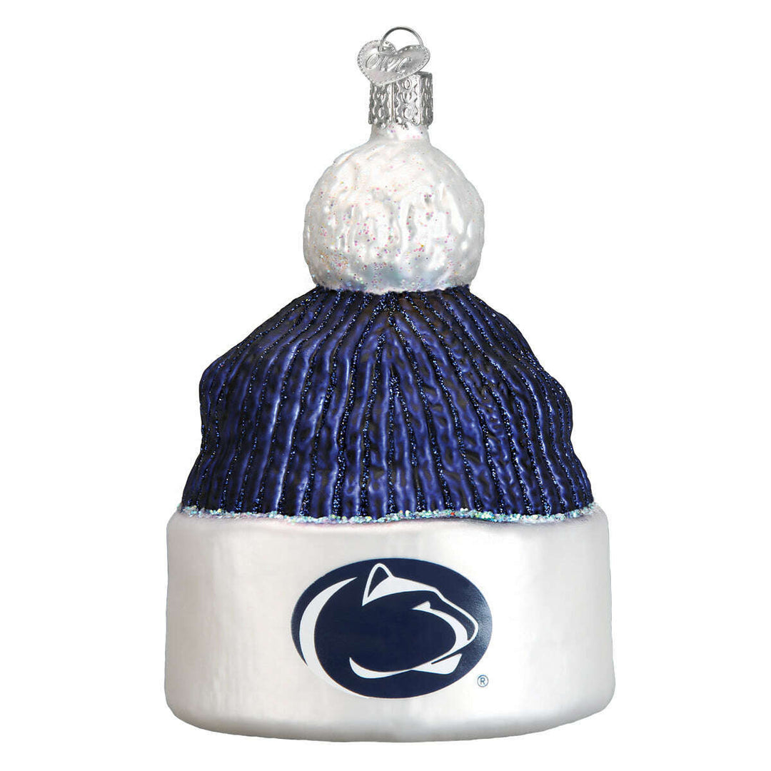 Old World Christmas Penn State Beanie Blown Glass Ornament