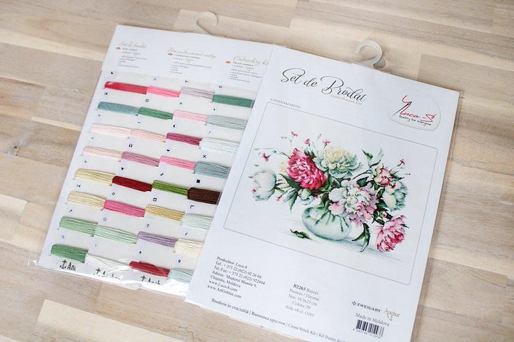 Peonies B2263L Counted Cross-Stitch Kit