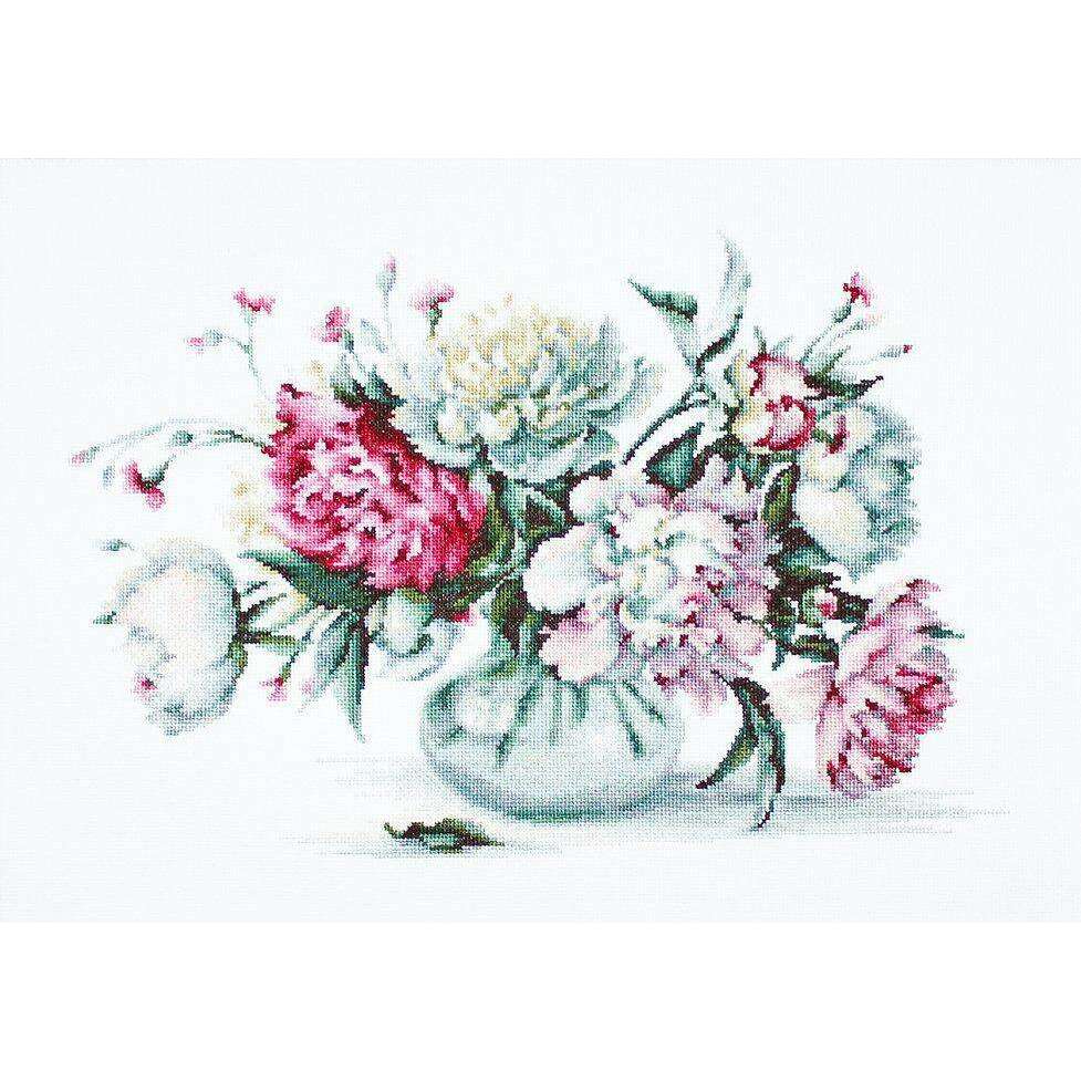 Peonies B2263L Counted Cross-Stitch Kit