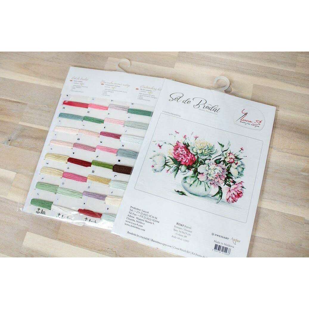 Peonies B2263L Counted Cross-Stitch Kit