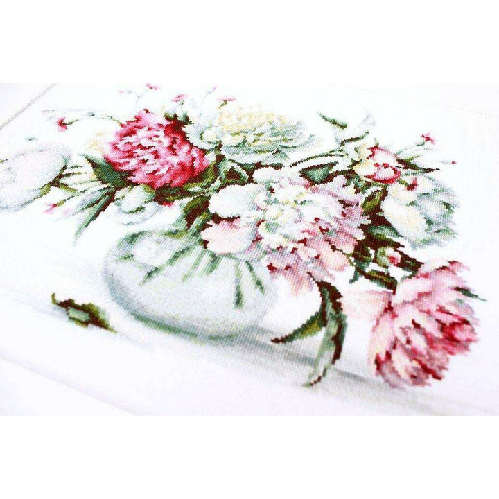 Peonies B2263L Counted Cross-Stitch Kit