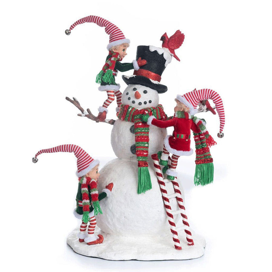 Peppermint Palace Elves and Snowman by Katherine's Collection image