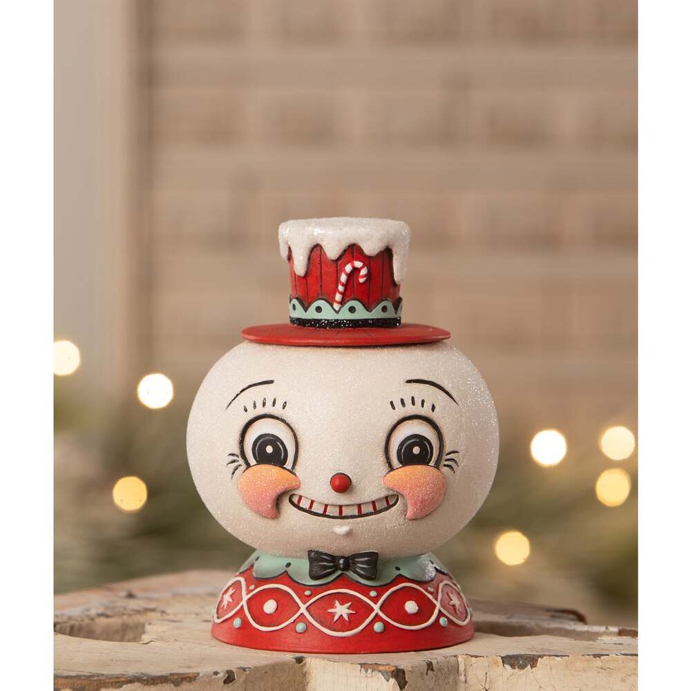 Peppermint Snow Beau Container by Bethany Lowe Designs