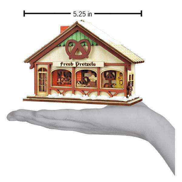Old World Christmas Peppermint Twist Pretzel Blown Glass Ornament