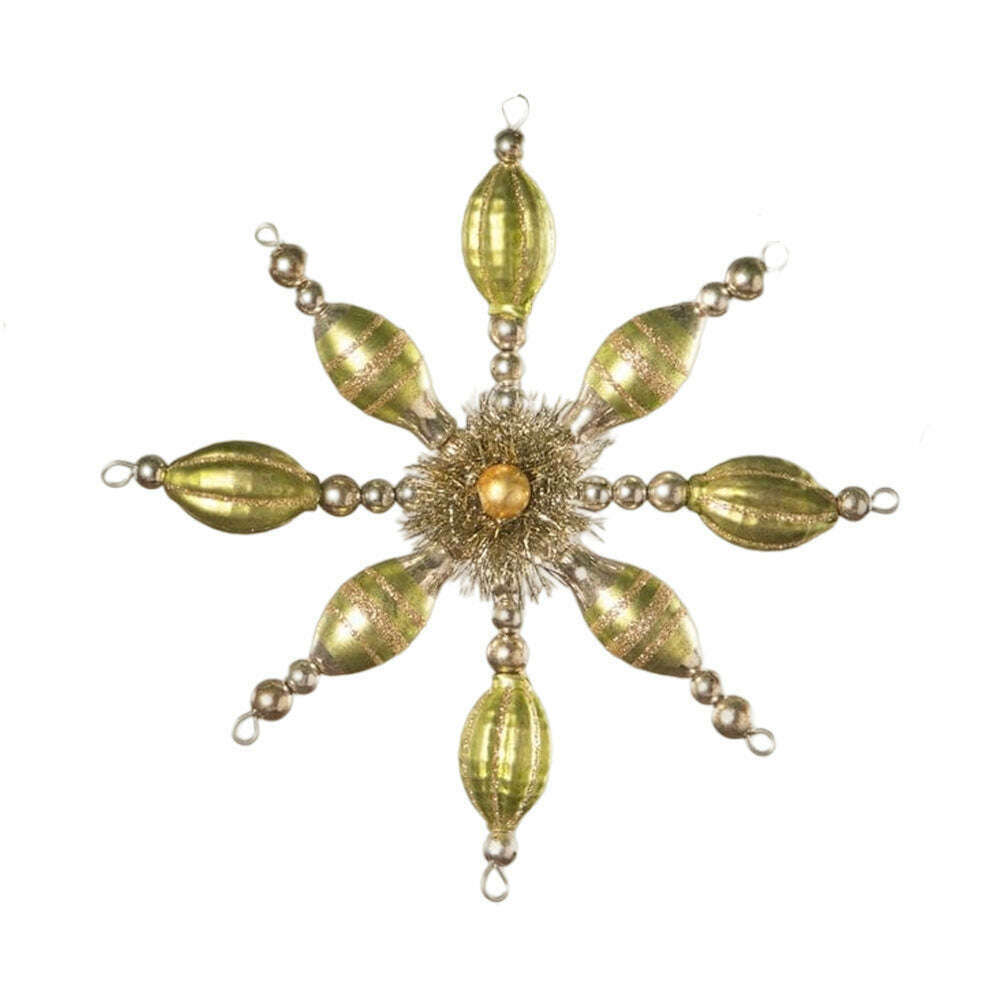 vintage glass and tinsel christmas ornament bethany lowe