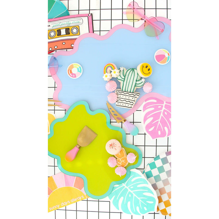 Periwinkle and pink wavy tray