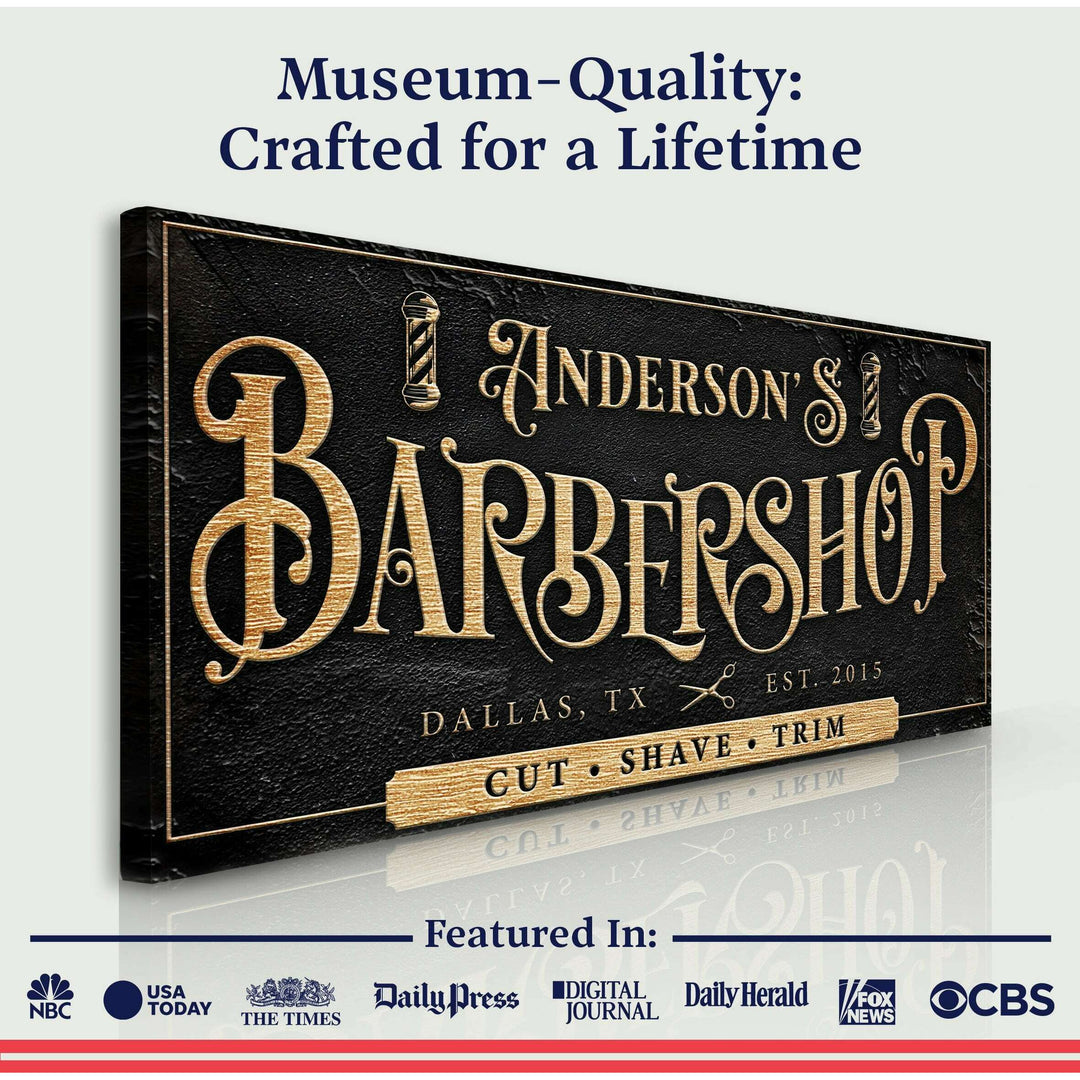 Personalized Barbershop Sign