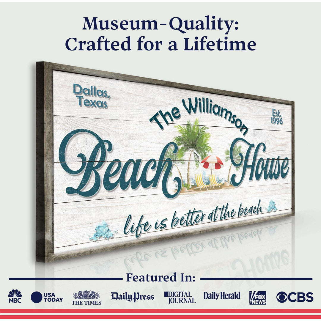 Personalized Beach House Sign III