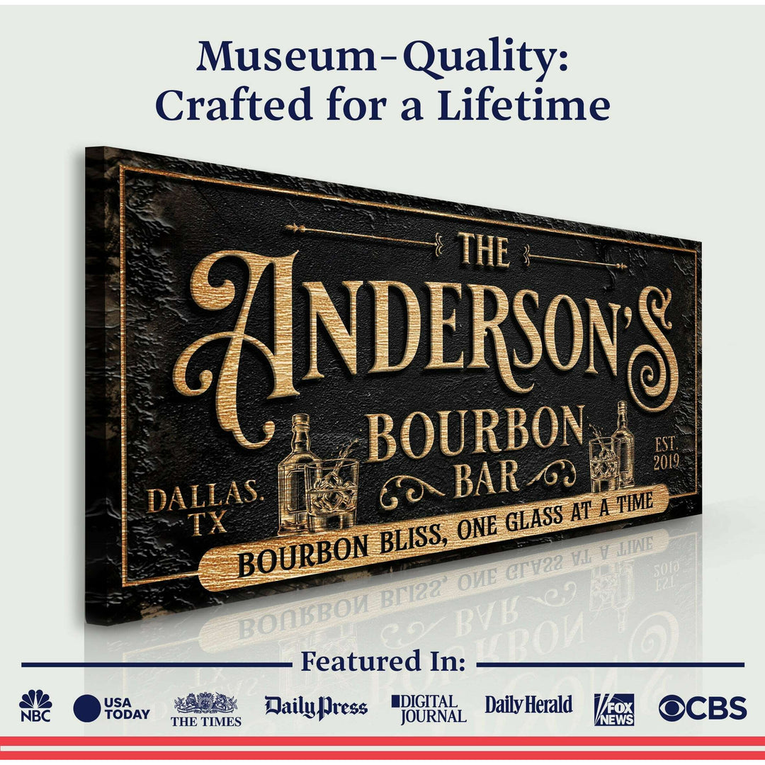 Personalized Bourbon Bar Sign III