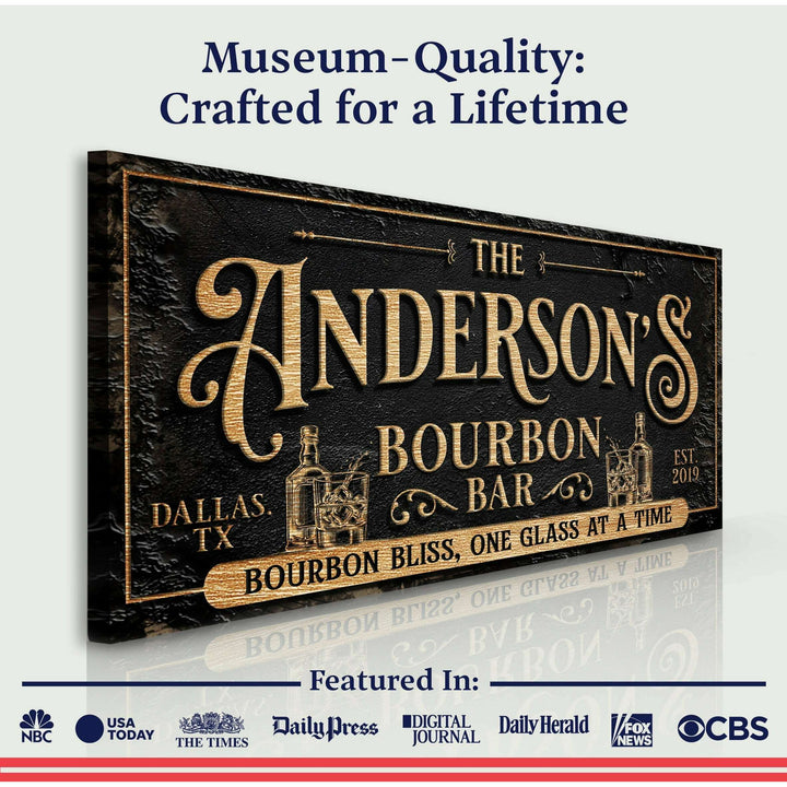 Personalized Bourbon Bar Sign III