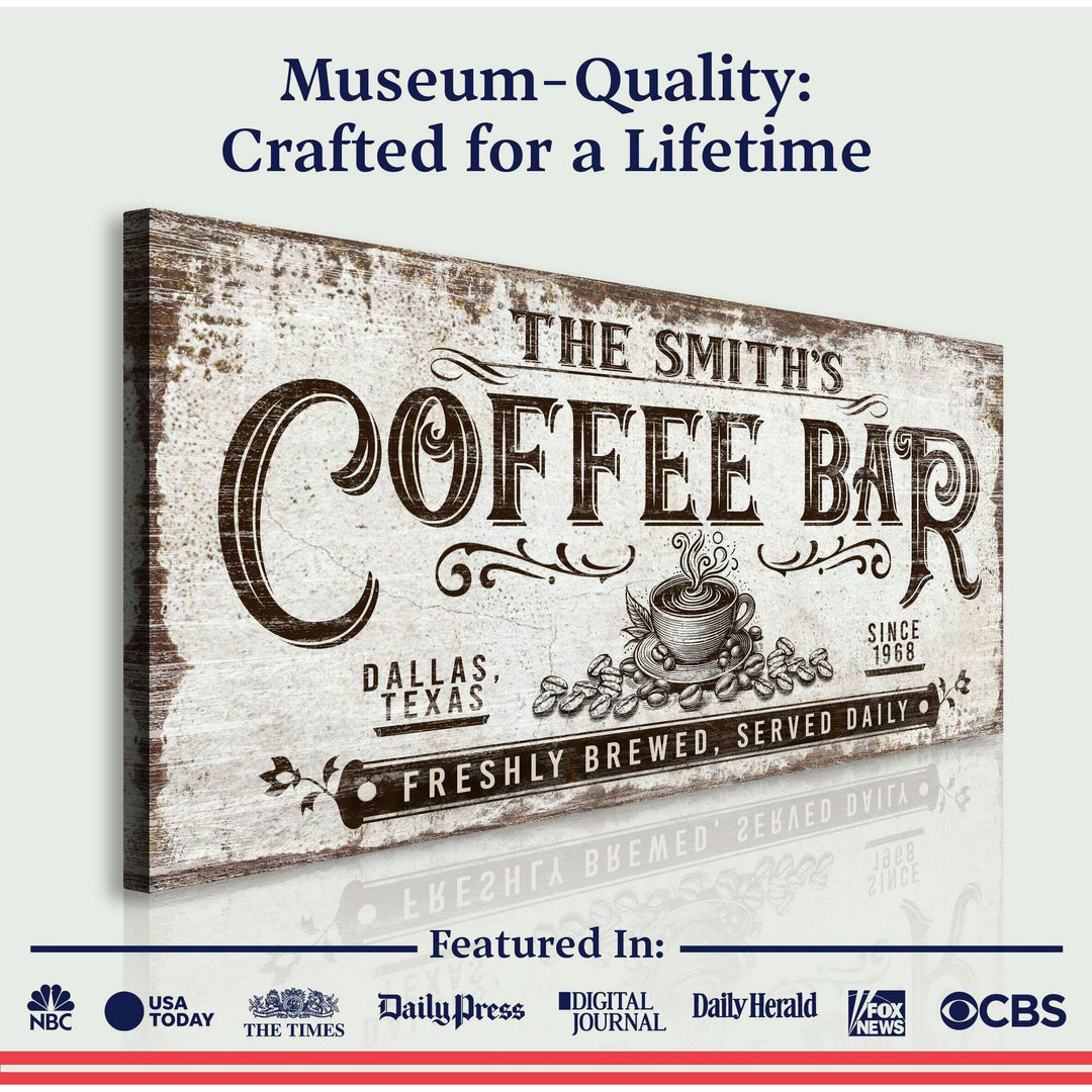 Personalized Coffee Bar Sign III