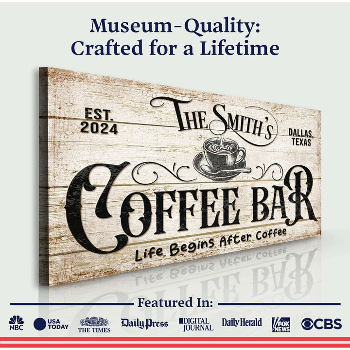 Personalized Coffee Bar Sign IV