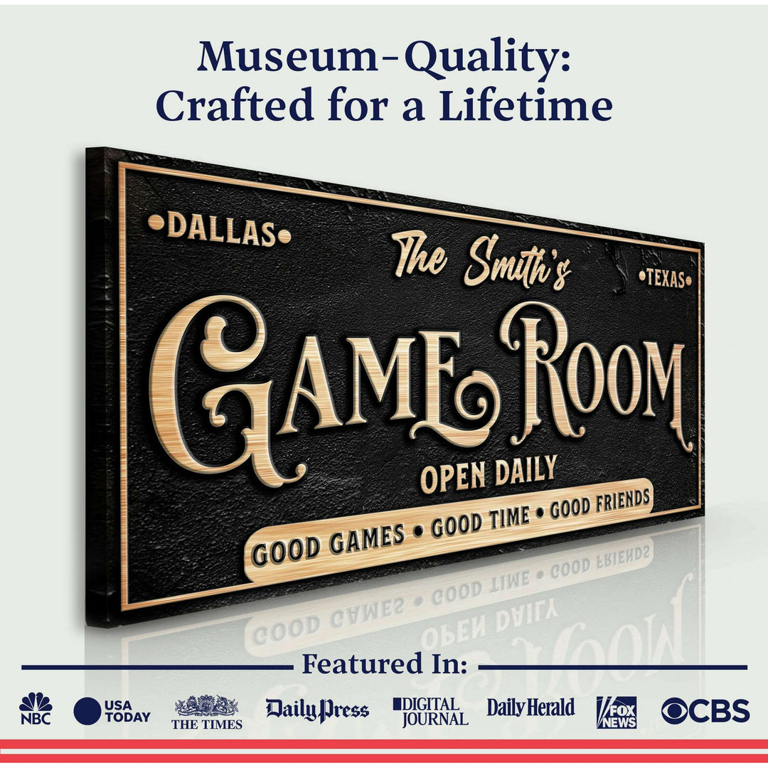 Personalized Game Room Sign