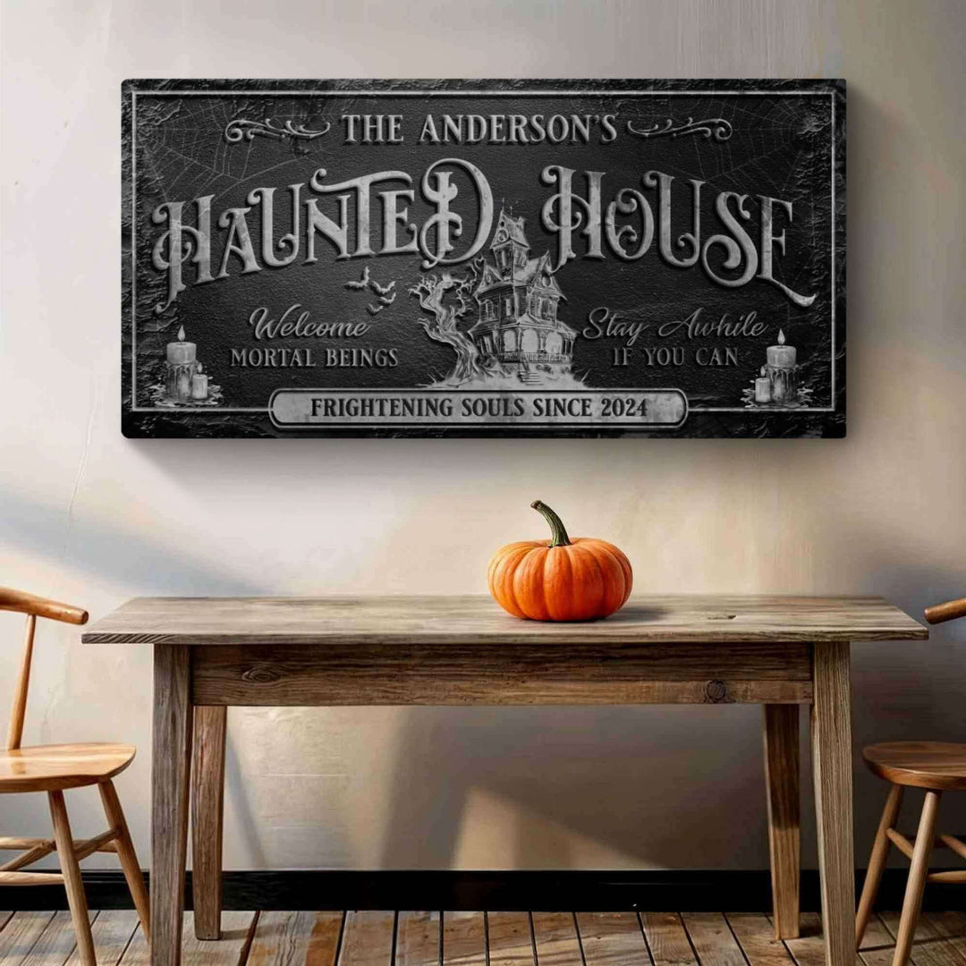 Personalized Haunted House Sign