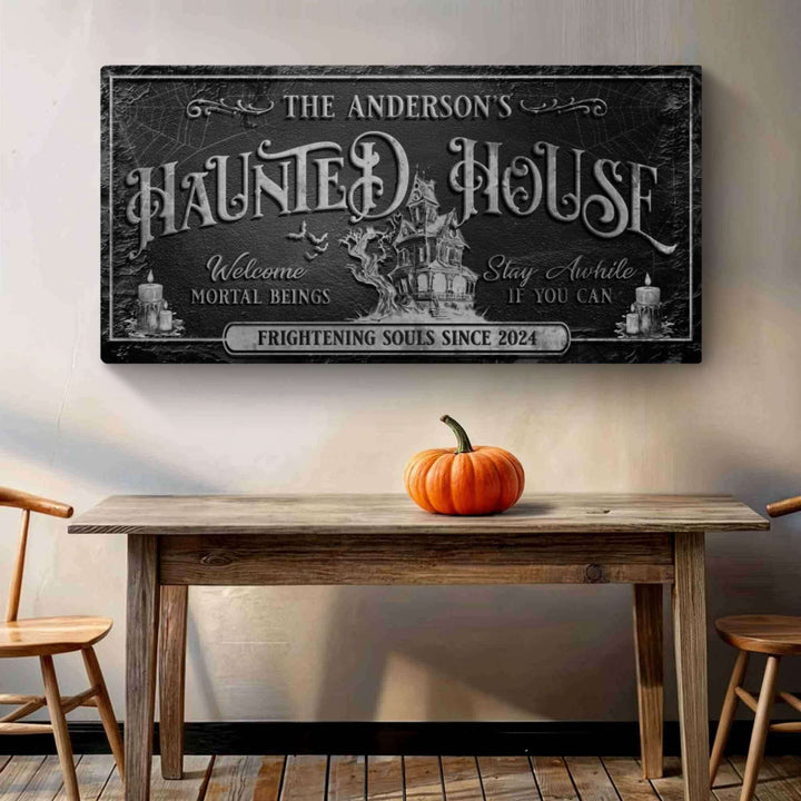 Personalized Haunted House Sign