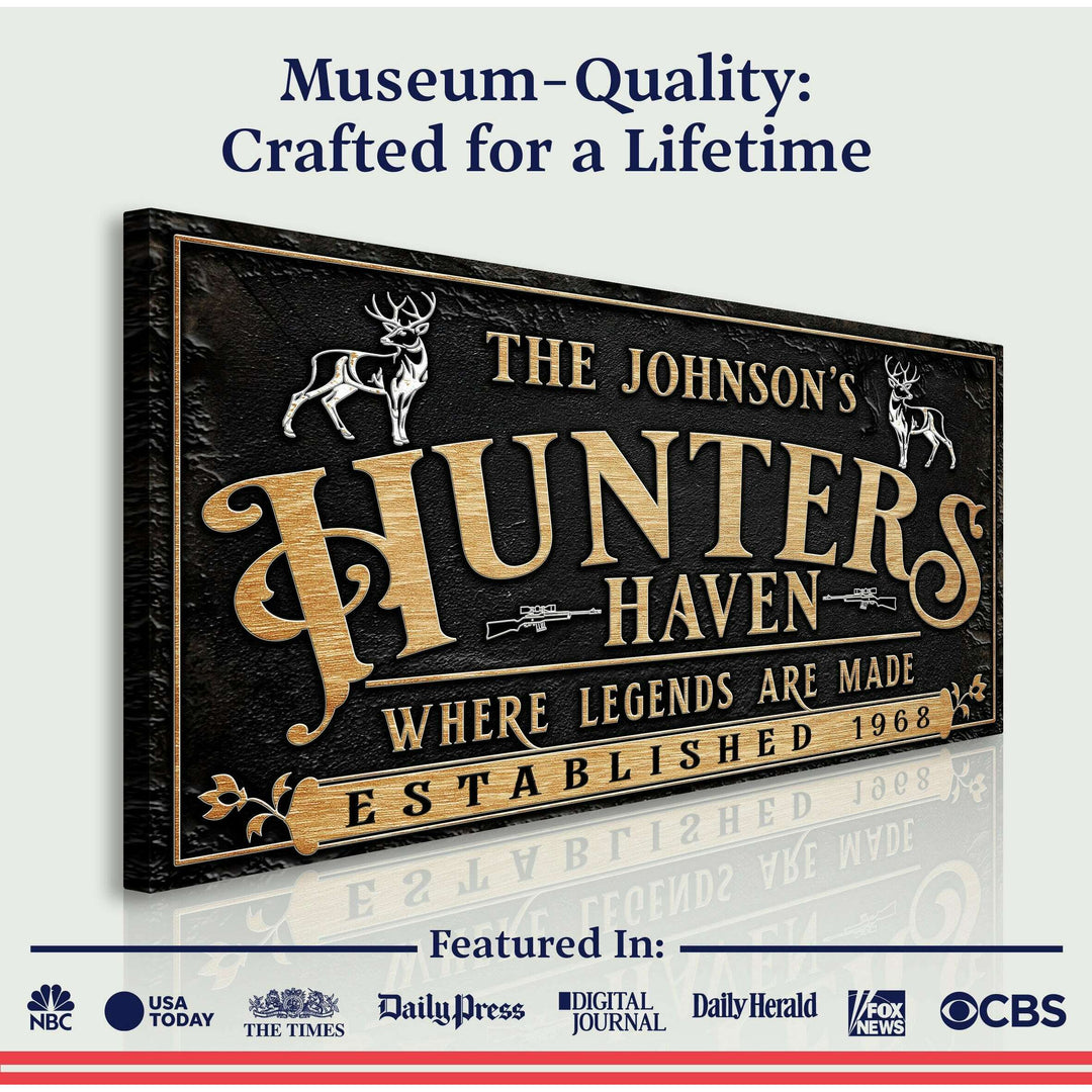 Personalized Hunters Haven Family Sign II