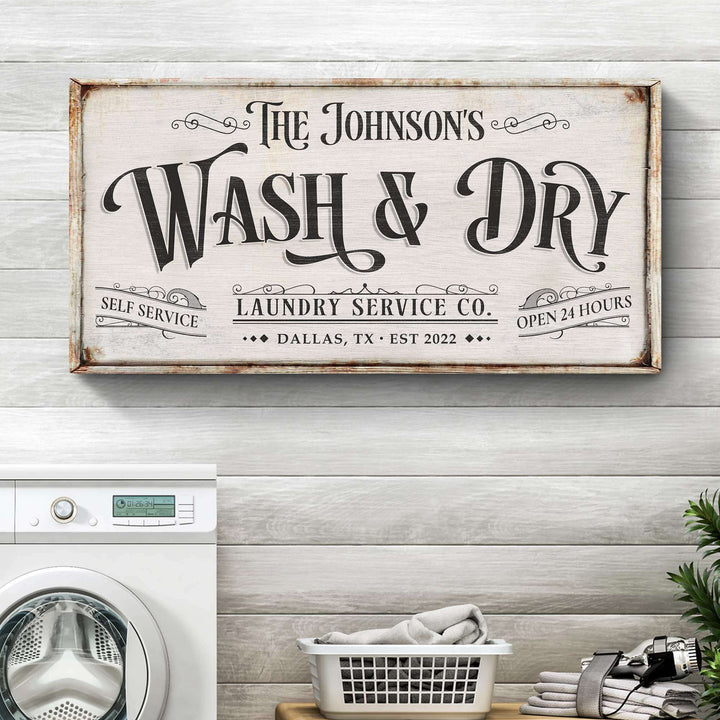 Personalized Laundry Service Sign