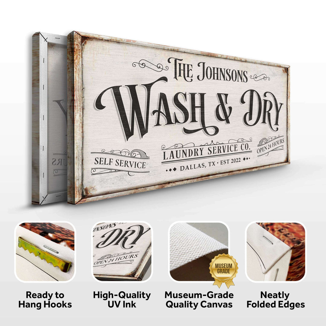 Personalized Laundry Service Sign