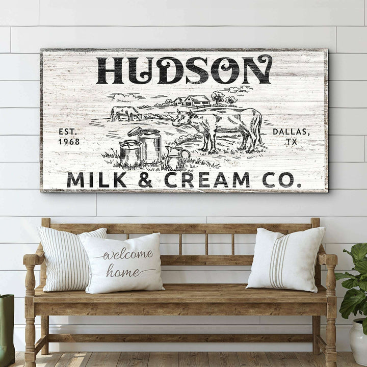 Personalized Milk & Cream Co Sign II