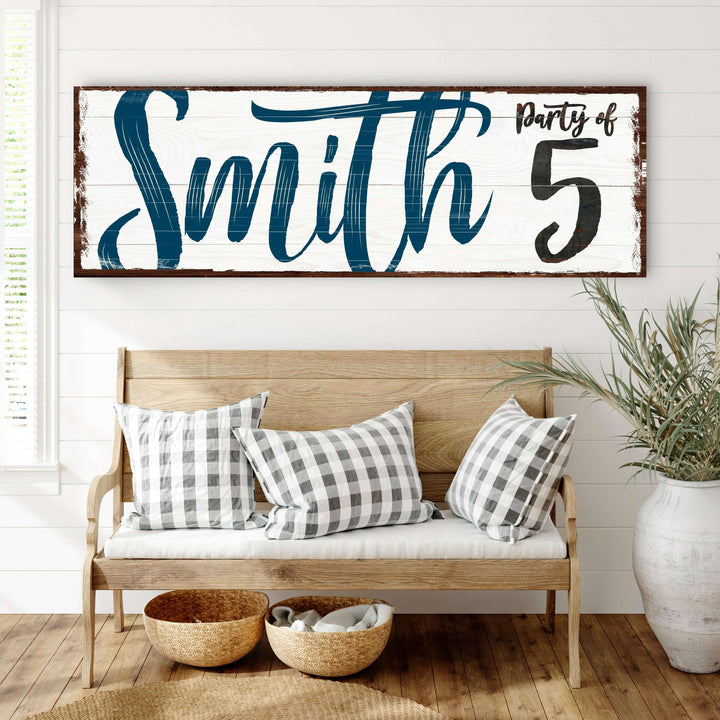 Personalized Party of Family Sign
