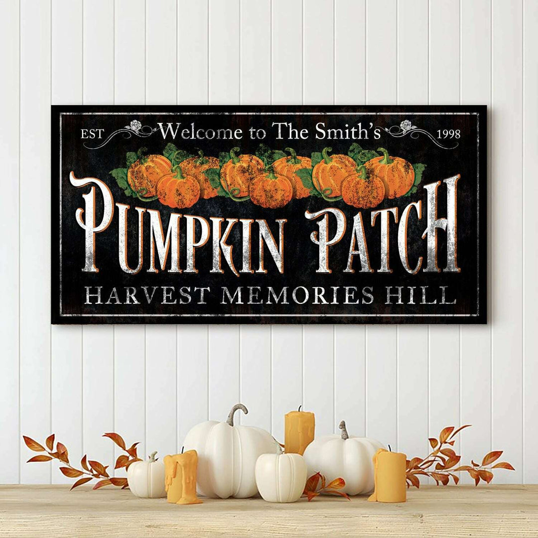 Personalized Pumpkin Patch Sign IX