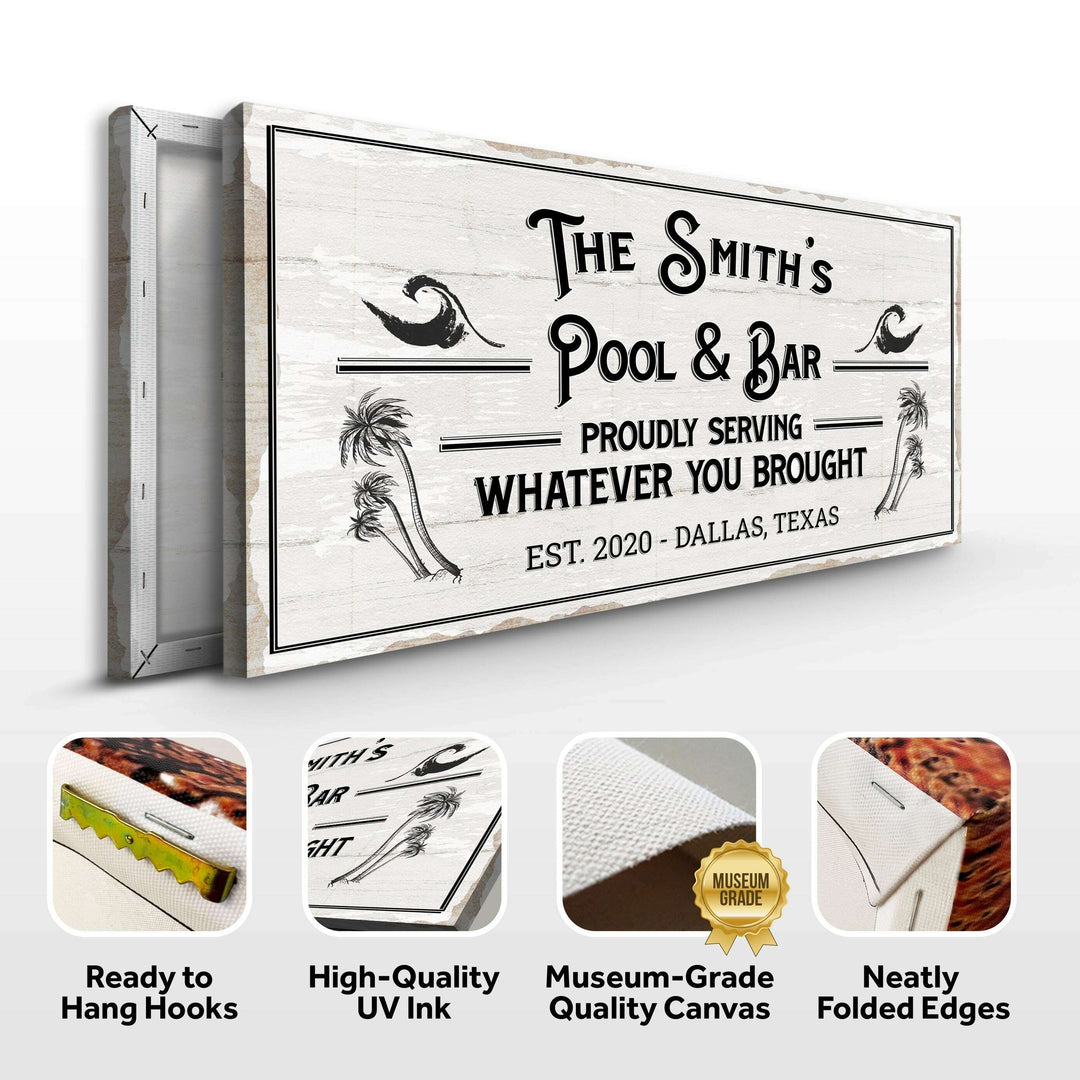 Personalized Rustic Pool And Bar Sign III