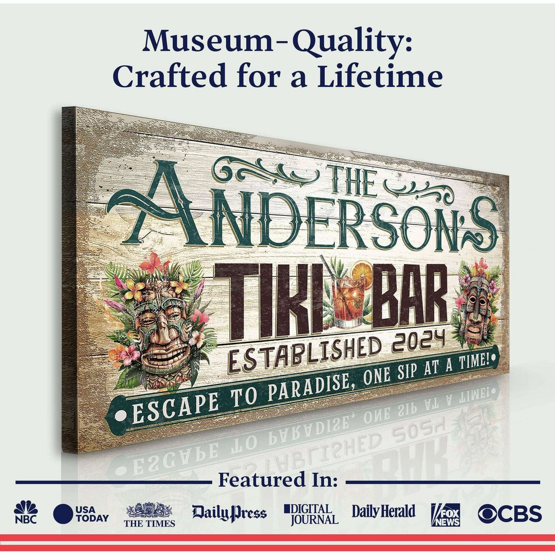 Personalized Tiki Bar Sign III