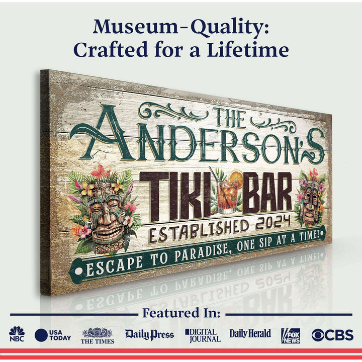 Personalized Tiki Bar Sign III