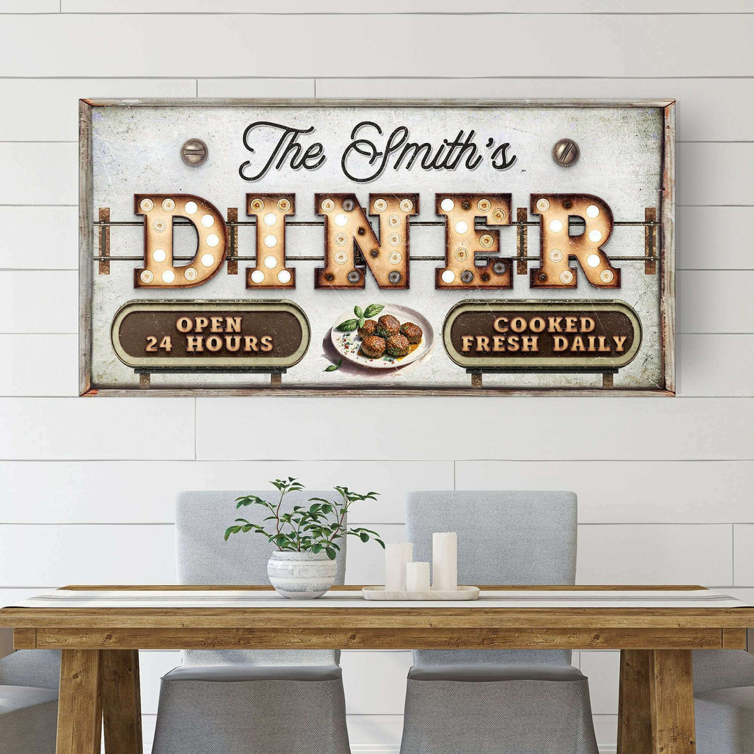 Personalized Vintage Diner Sign