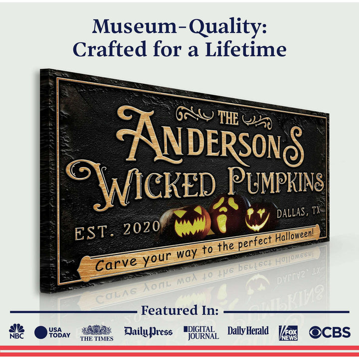 Personalized Wicked Pumpkins Halloween Sign